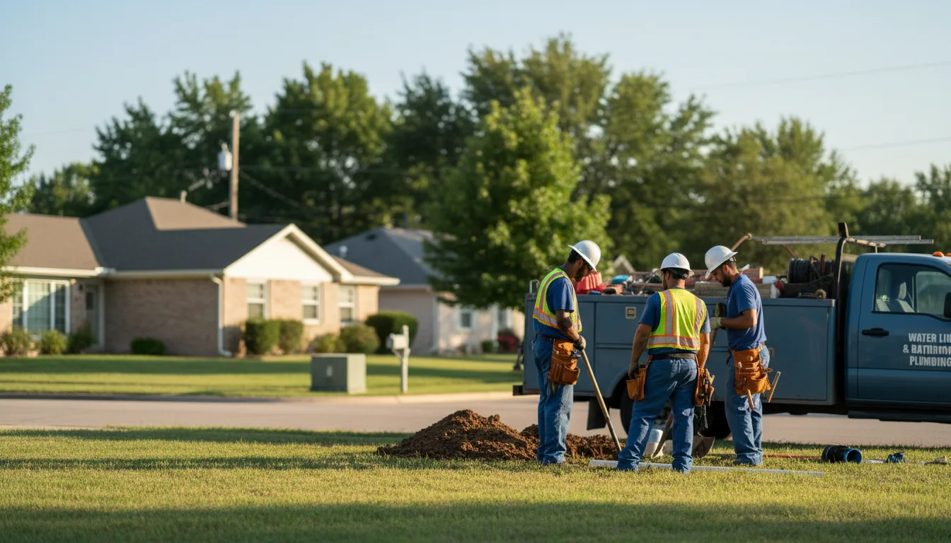 Residential water line and bathroom plumbing service in Fontana, WI